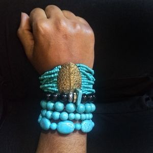 Beautiful unique boho ethnic bracelet set.